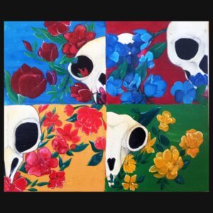 Cráneos y Flores